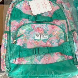 Brand NEW Lilly Pulitzer Isle Be Back Mackenzie Large RPET Backpack POTTERY BARN